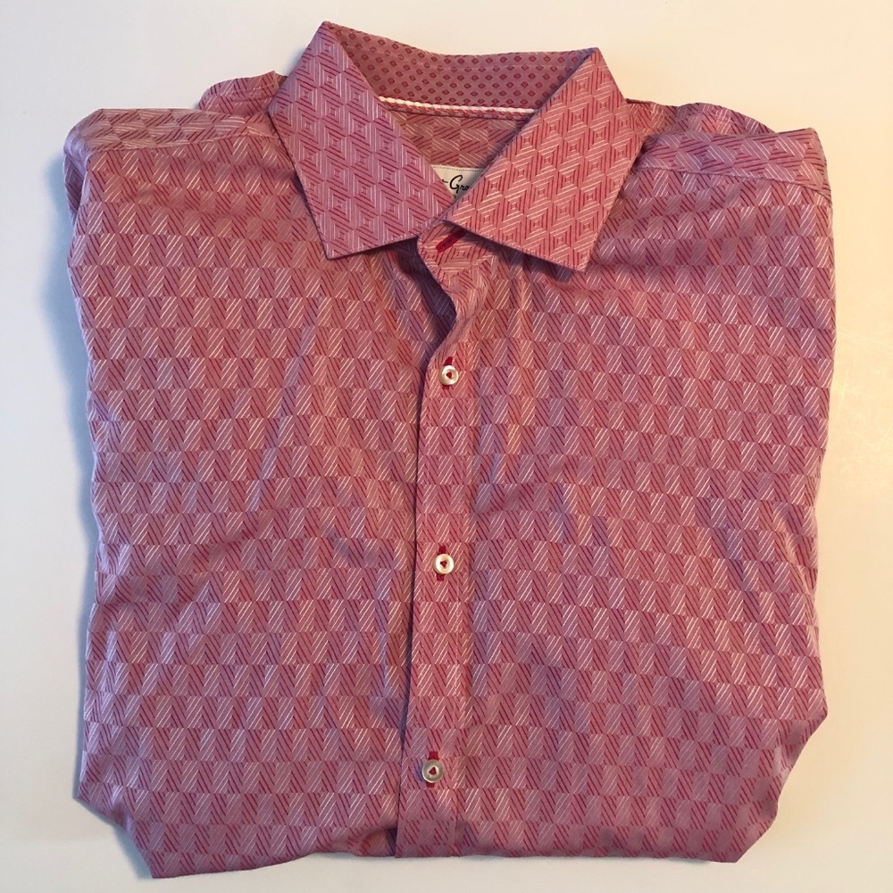 Robert Graham Button Down Red / Pink pattern Shirt